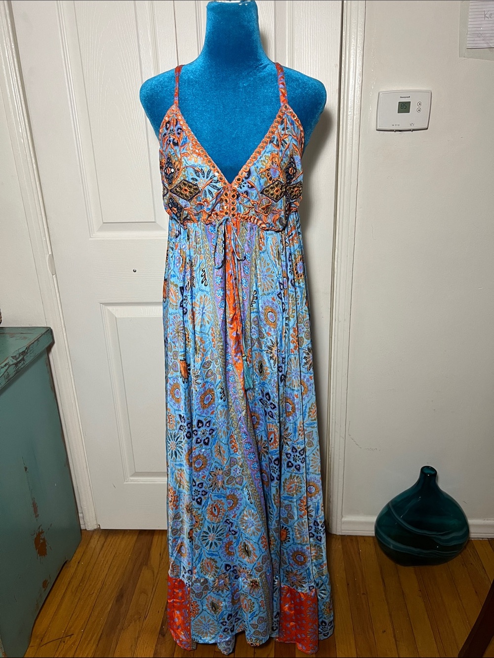 NWT Dress NAOO Floral Maxi Dress Women’s Large Summer Brunch Beach